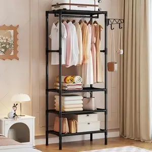 This portable wardrobe saves space and is easy to assemble. It is suitable for scenarios such as bedrooms, living rooms, apartments, and offices. It combines modern aesthetics with a durable structure and can be used for daily storage