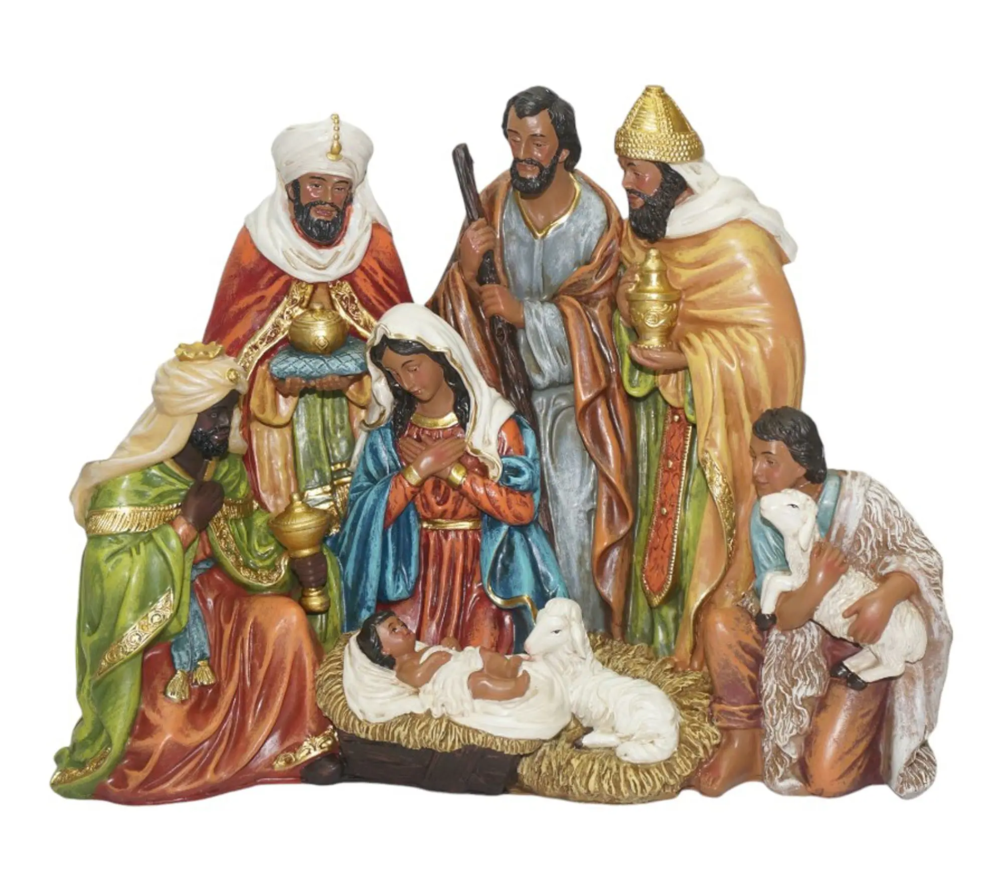 RC Home Decor 8" African American Holy Family Nativity Scene