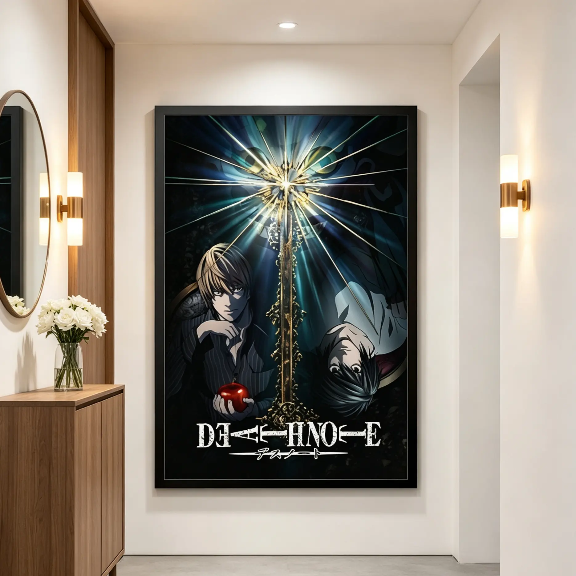Death Note Anime Decorative Poster - Home Decor Wall Decor Upgrade, Striking Piece for Kid Room Room Inspo, Bedroom Wall Art, Office