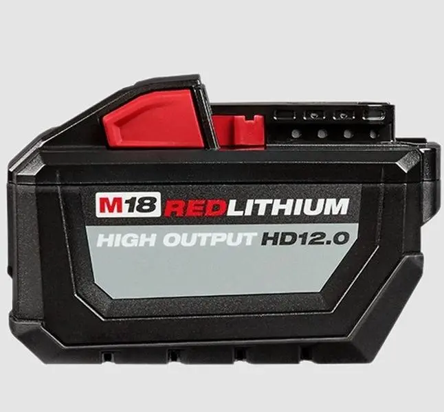 MILWAUKEE 48-11-1812 18V M18 REDLITHIUM HIGH OUTPUT HD12.0 Cordless Tool Battery Pack, 12Ah Power for M18 Tools, Cooler Run for Tradesmen