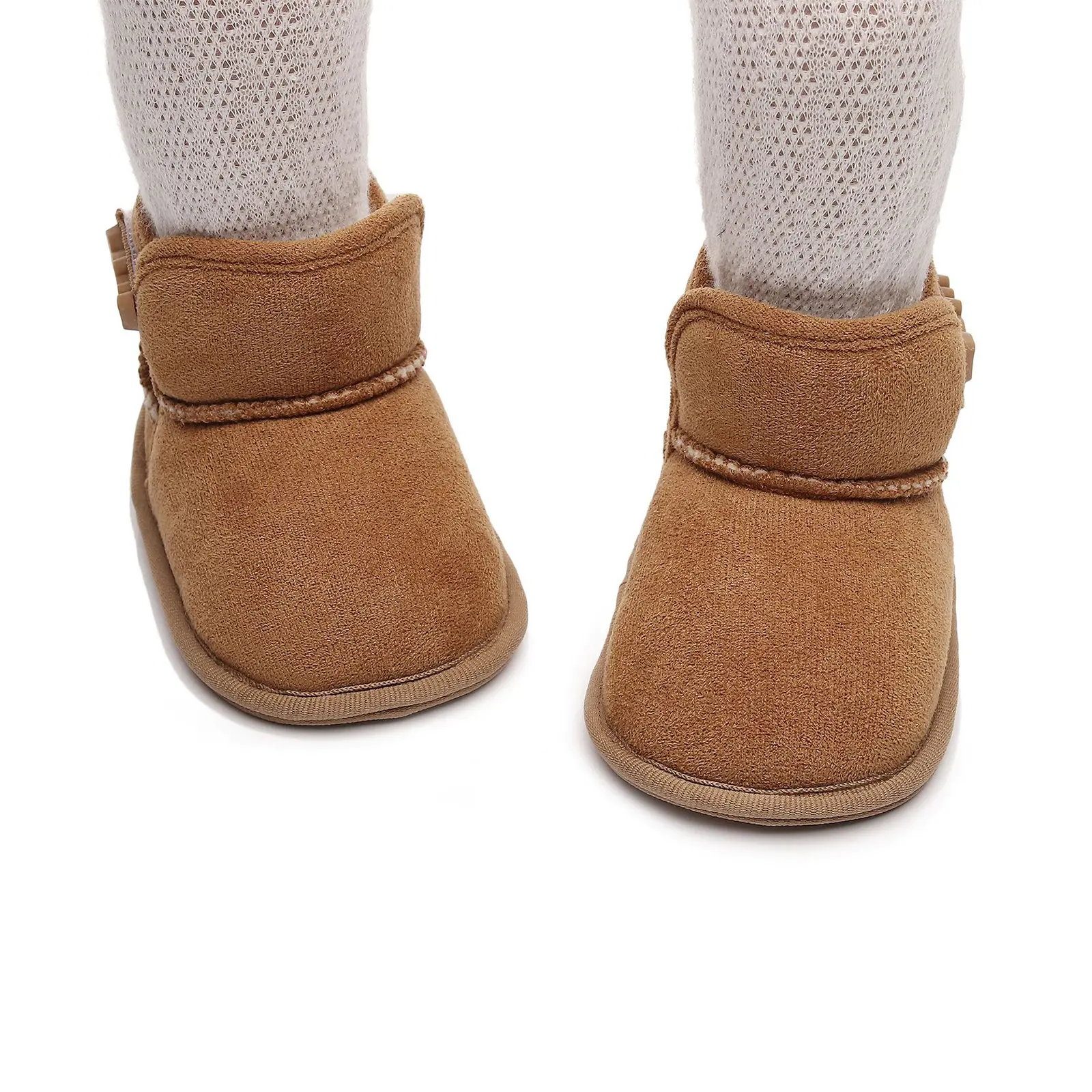 Canrulo Baby Girls Boys Ankle Boots: Non-Slip Winter Snow Shoes - Warm Flats For Newborns To Toddlers Casual Walking