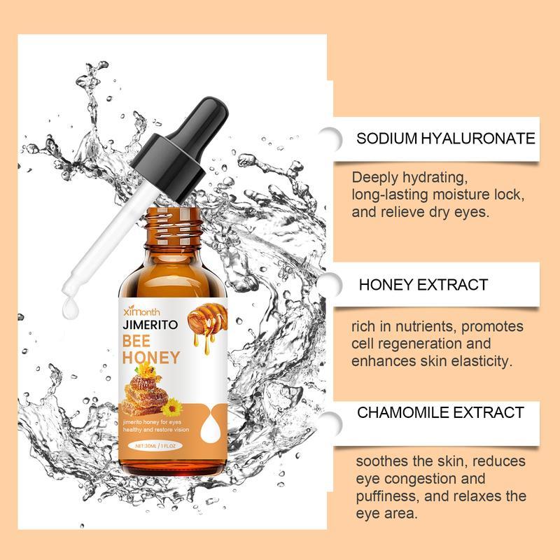 Natural Honey Eye Care Serum 30ML - Refreshing, Moisturizing & Soothing Eye Drops for Dry, Irritated Eyes, Gentle Daily Use Honey Eye Care for Tired, Screen-Strained Eyest