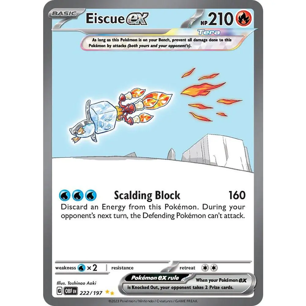 Eiscue ex - 222/197 - SV03: Obsidian Flames (OBF)
