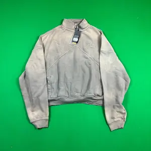 RHUDE Authentic Men's Sundry Elephant Heavyweight Embroidered Quarter Zip Sweatshirt XS - MSRP: $750