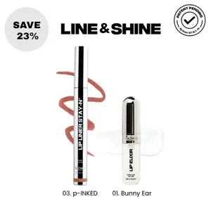 sacheu Line & Shine | Lip Liner STAY-N + Lip Gloss Duo | Everyday Liner & Gloss Lip Set