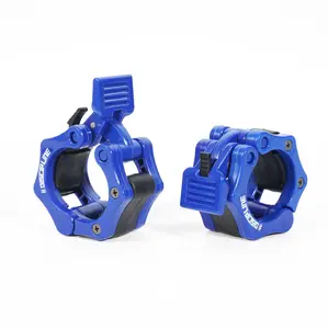 Sunrise Fitness 2 Inch Barbell Clamps (Set of 2) Durable Olympic Weight Collars with Motivational Quote