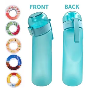 650ml Large-Capacity Sports Water Bottle with 5pcs Free Flavor Pods, Unique Fruit-Flavor Design, Portable Reusable Drinkware for Outdoor Sports and Daily Use, Sports Bottle, Bicycle Water Bottle, Sports Drinking Bottle