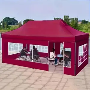 Large /blue Outdoor Tent, Durable Oxford Fabric, Foldable with Transparent Window, Multi-Functional Party Tent, Camping Gear, Folding Canopy