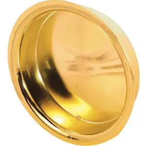 212 MAIN Prime Line 163138 Brass Finish Bi-Pass Round Pull Door Handle with Rounded Grip - 2-Pack, Door Hardware, Door Knob