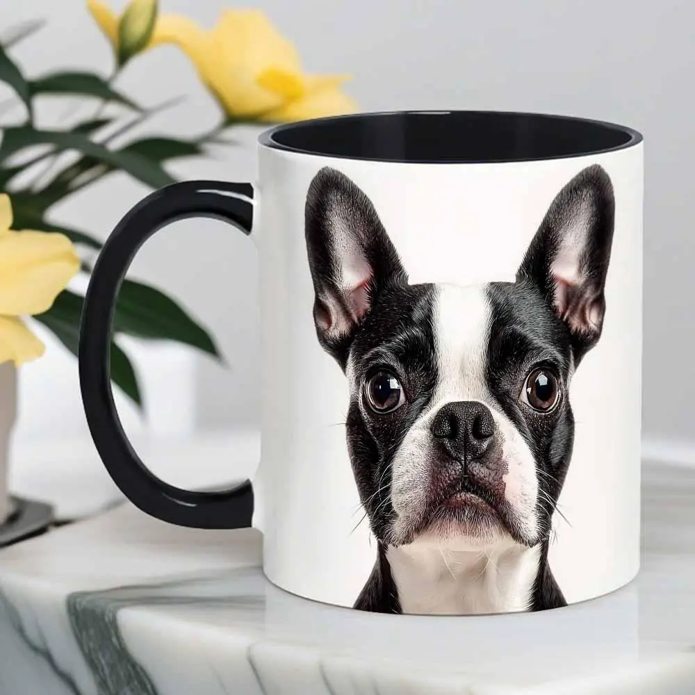 Boston Terrier Dog Pattern Ceramic Mug, Novelty Coffee Mug, Stylish Coffee  Mugs, Creative Breakfast Milk Mug, Drinking Cup for Home Office Use, Gift  for Dog Lovers, Drinkware - TikTok Shop