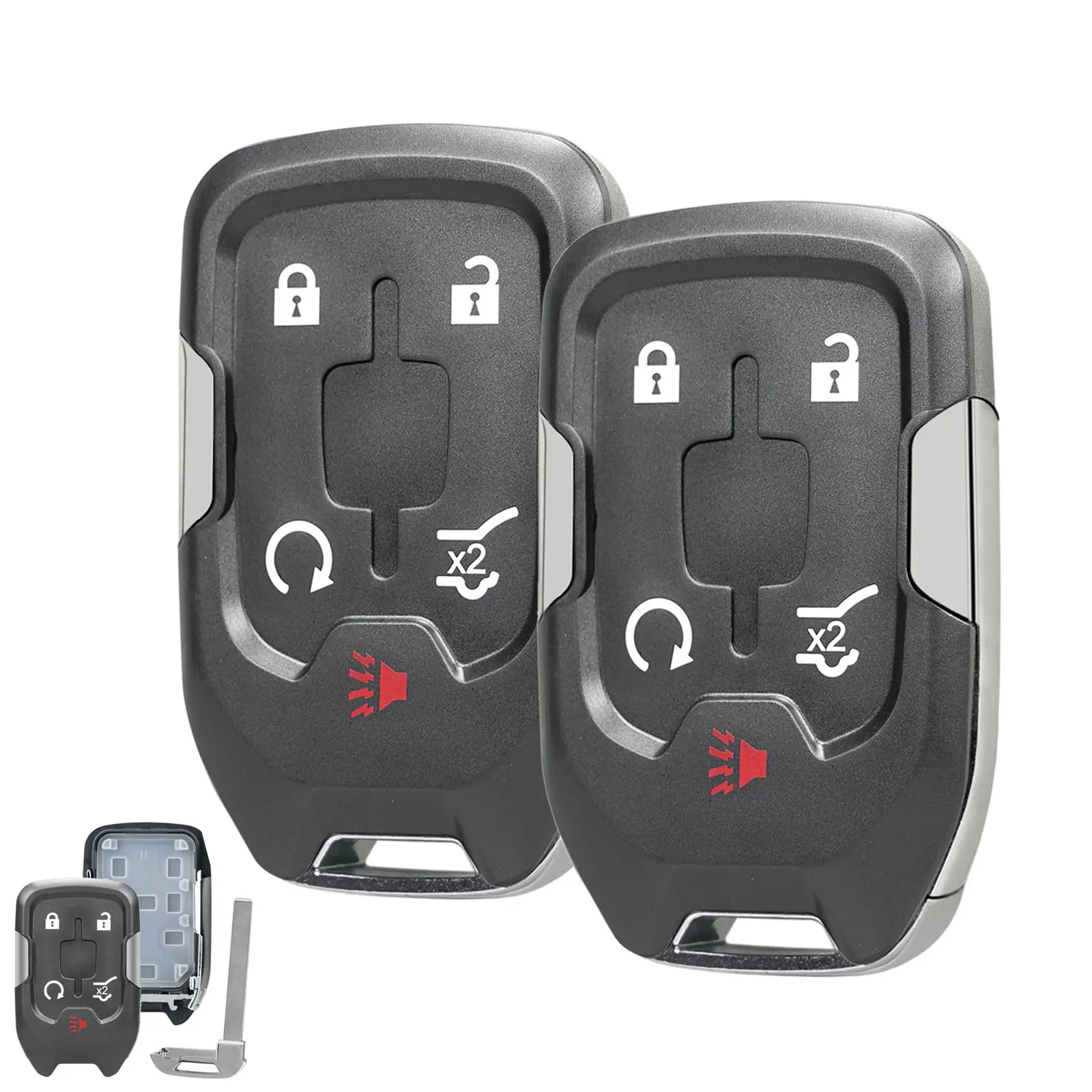 2x Smart Remote Key Fob Shell Case Replacement HYQ1EA  for GMC Acadia Terrain 2017 2018 2019 2020 2021, Car Key Accessory, Key Fob Cover