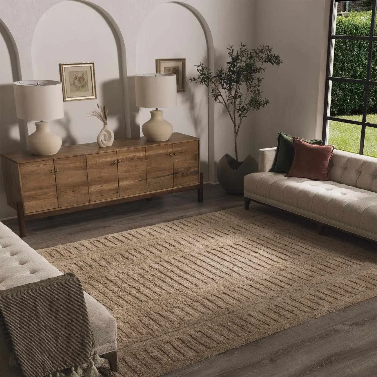 Machine Washable Handmade Wool Home Decor Rug - Indoor Area Rug, Brown, Home Decor Rugs, Indoor Area Rugs