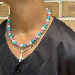 Rhinestone beaded necklace
