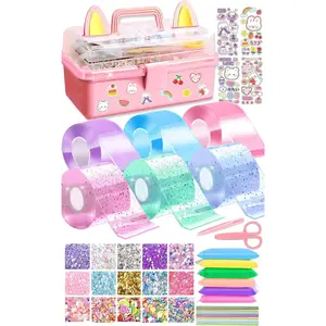 6 Pack Nano Tape Bubble Kit for Kids with Box, Nano Tape Squishy Maker Kit, Nano Tape Bubbles