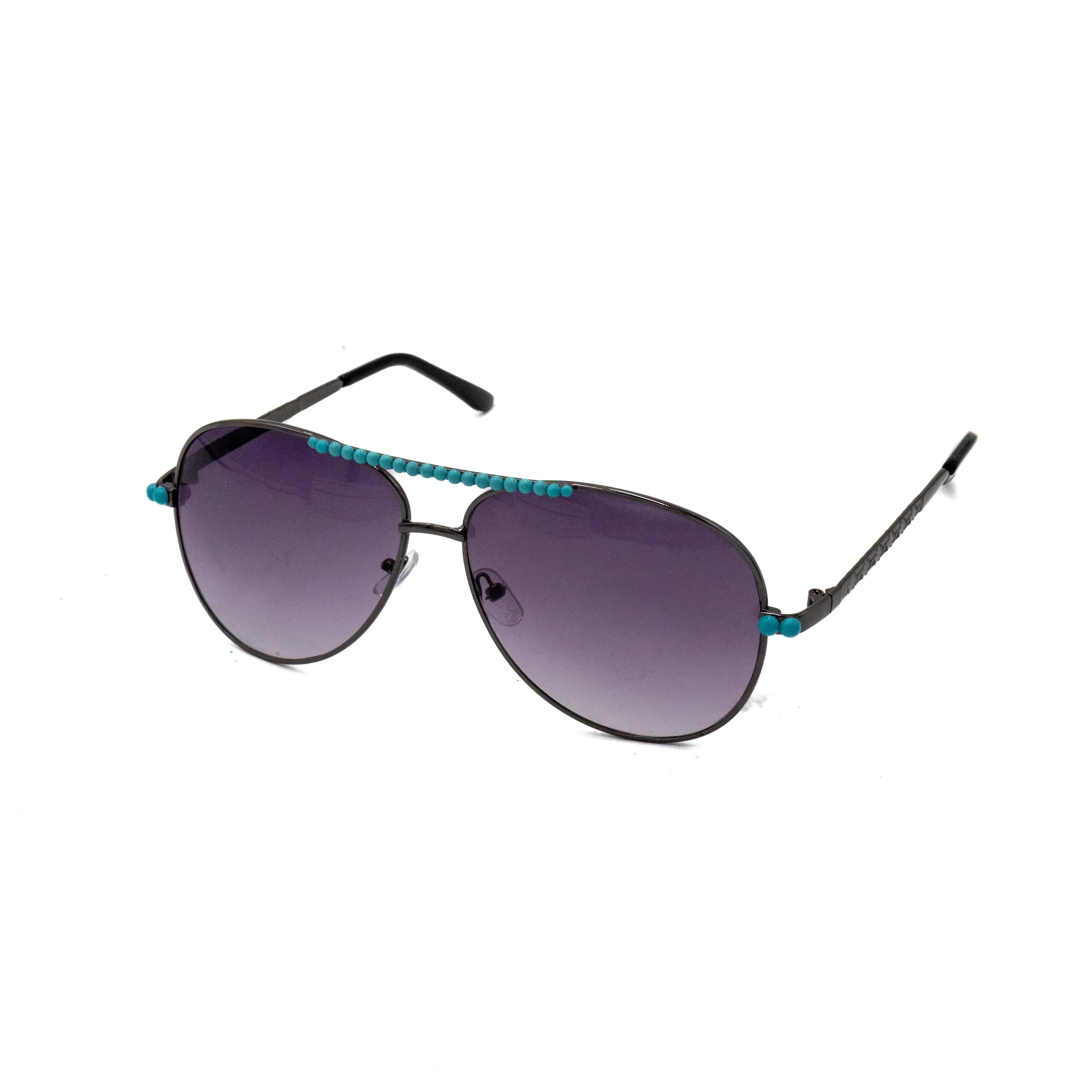 Faux Turquoise Aviator Sunglasses