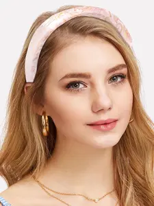 2-piece set of satin sponge floral pattern hair bands, elegant new Chinese style hair accessories for women, suitable for daily life, attending parties and dating, and as gifts