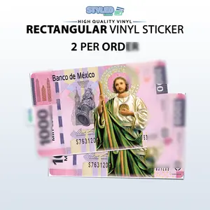 san judas 1000 billete rectangle vinyl sticker san judas 1000 billete rectangle vinyl sticker