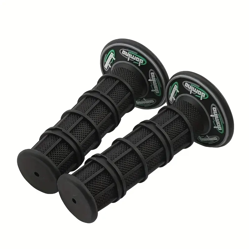 Motorcycle Handlebar Grips Dirt Bike Grips Domino Grips 22/24Mm Universal Motorcycle Handlebars And Grips, Domino ATV Motocross Racing Rubber Pads And Brake Sleeves, 7/8 Inch - Perfect Flush Fit, Easy DIY Installation