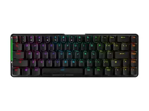 ASUS ROG Falchion NX 65% Wireless RGB Gaming Mechanical Keyboard | ROG NX Blue Clicky Switches, PBT Doubleshot Keycaps, Wired / 2.4G Hz, Touch Panel, Keyboard Cover Case, Macro Support