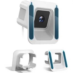 Window Mount for Wyze Cam V3/V3 Pro/V4, Adjustable Angle Tilt, No Screws, No Reflections, Self-Adhesive, -Free Installation for Indoor/Outdoor , Glass Windows/Door Bracket Holder-White