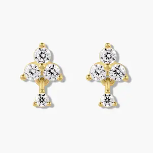 Swagy Chic 3-Dot Dangle Stud Earrings Set, Women's Costume Fashion Jewelry Accessories, Dangle Earrings Set, Three-Dot