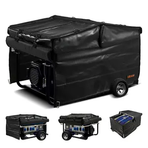 VEVOR Generator Cover, 34 x 26 x 21 Inch Waterproof Universal Generator Cover for Most Generators 3500-12000 Watt, Portable Generator Running Cover with Heavy Duty Thicken 420D Oxford Fabric, Black