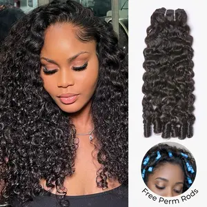 [Wequeen] Easy Blend Burmese Curly Hair Bundles 100% Human Hair 14-26 Inches Natural Curls for Black Queens Quick Weave & Glue-In Fulani Braids Budget-Friendly Valentine Gifts