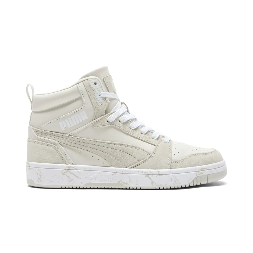 PUMA Mens Rebound V6 Marble High  Sneakers Shoes Casual - Grey