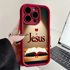 Jesus Bible Creativity Case for iPhone 16 Pro Max 15 Plus 14 13 12 11 XS XR Anti-Scratch Shockproof Soft Silicone Protective Cover Protector Protection