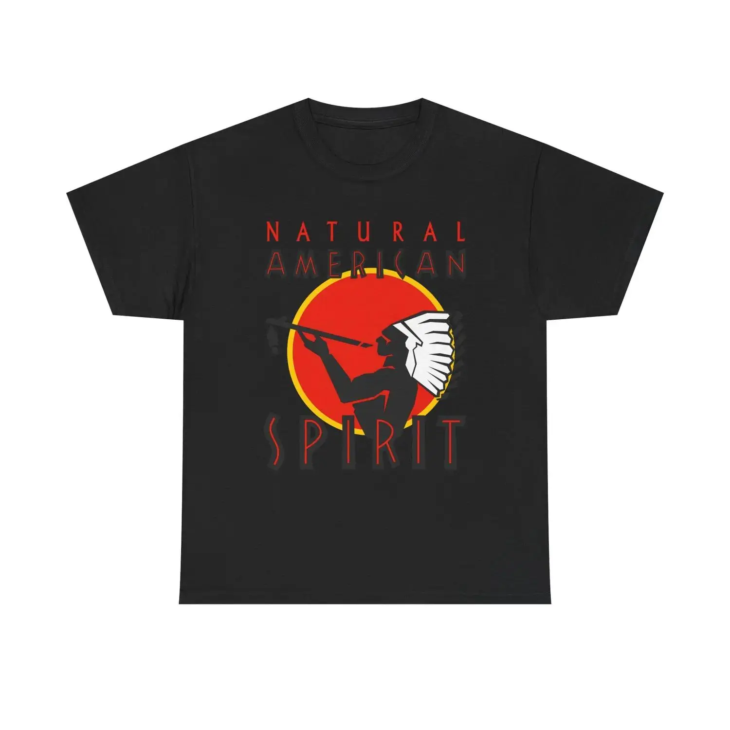 Unisex Heavy Cotton Tee with Native American Spirit Design |     Boho Vibe, Casual Wear, Gift for Nature Lovers, Festival Attire, Cultural #   Mother's Day Gift #   streetwear tees #   Printed T-shirt
