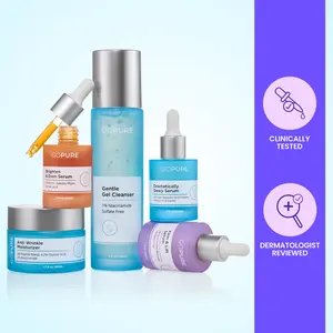GOPURE Skincare Essentials Set - Dewy Hydrating Face Moisturizer, Vitamin C Serum, Firm & Lift, Dramatically Dewy Serum for Daily Use