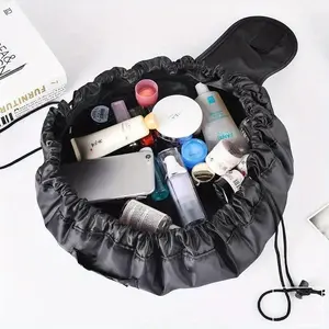 50X62CM Drawstring Elastic Makeup Storage Bag Makeup Organizer Pouch Women Portable Travel Black Large Capacity Portables Handbag Storage-Bags Trendy