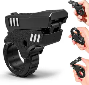 Multifunctional Fidget Gun Fidget Toys Adults Fidget Slider for Adults Stress Relief ADHD/ADD/Autism Cool Gadgets Toys-Black