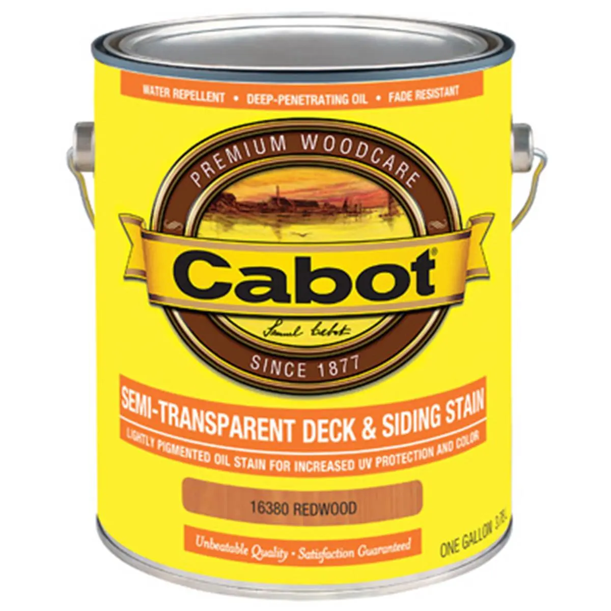 212 MAIN Cabot Samuel 1gal Redwood Semi-Transparent Oil Stain - Outdoor Exterior Fade Resistant Paint Care, Lightly Pigmented Increased UV Protection for Automotive & Motorcycle Surfaces, Deck & Siding