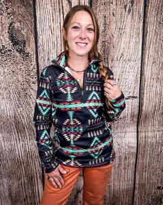 Women's Sterling Kreek Cabin Fever Fitted Quarter-Zip Spandex Sweatshirt - Adjustable, Flat Vest-Inspired Design