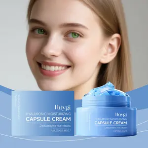 Hyaluronic Acid Hydrating Capsule Cream Barrier Repair, Soothing Daily Facial Moisturizer, Hydration Factor Nourishes Skin, Panthenol & Ceramide, All Skin Types, 55g/1.94oz Moisturizing Hydrate