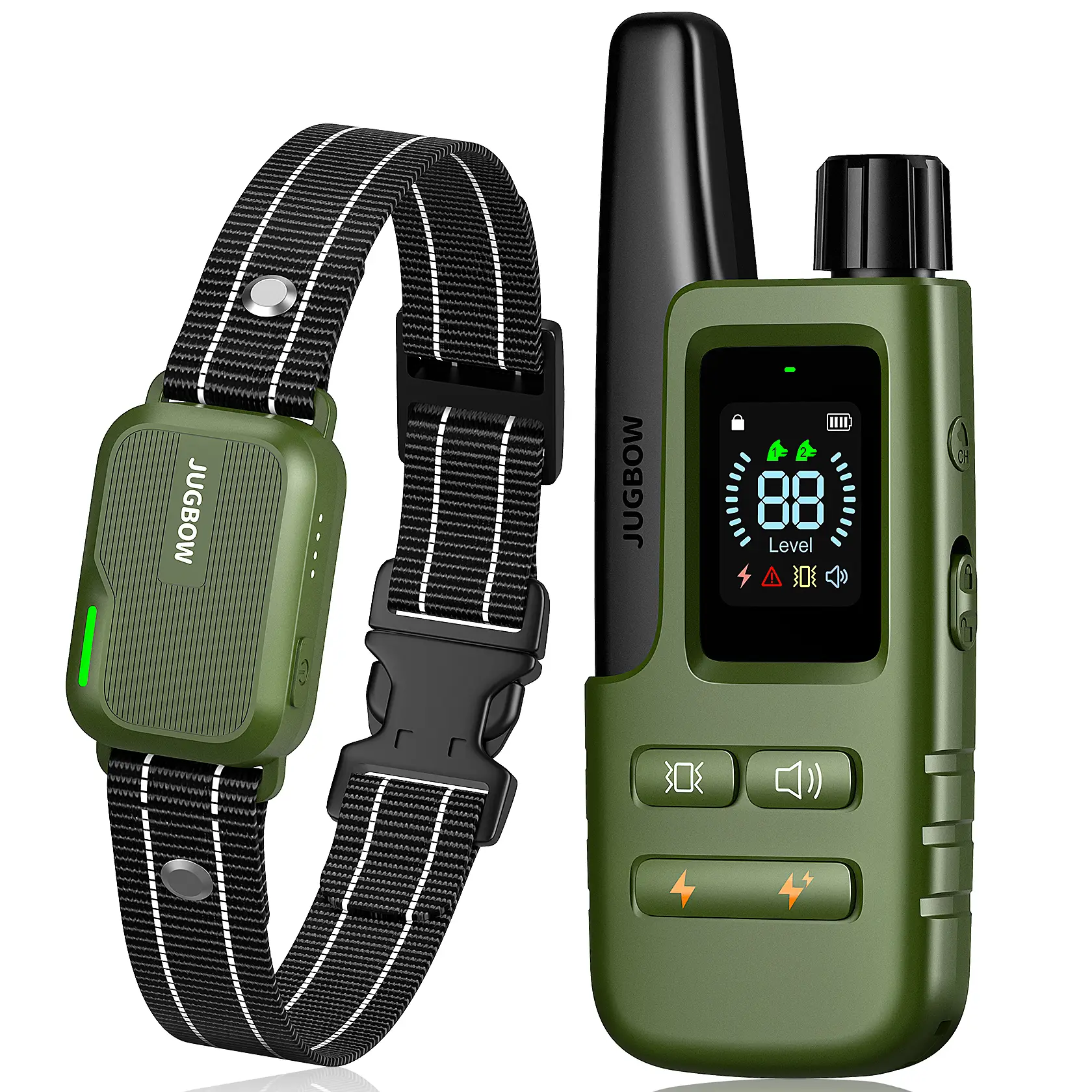 JUGBOW Dog Training Collar 4200FT Dog Training Behavior Aid, Remote IPX7 Waterproof with 4 Training Modes, Outdoor Rechargeable E-Collar DT61