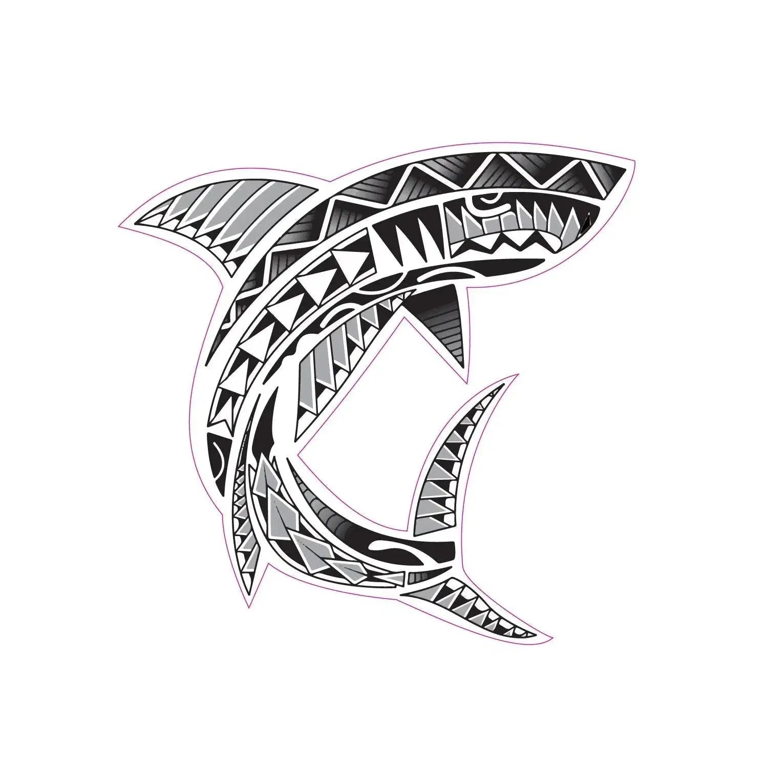 Tribal Shark Sticker