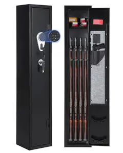 Garvee 3-4 Gun Safes for Rifles and Pistols, Quick Access Rifle Safe Gun Cabinet with Removable Shelf, Pistol Lock Box, and Keypad, for Home Office