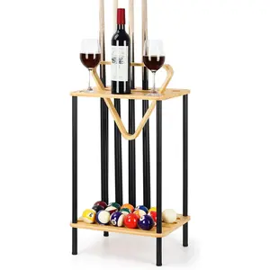 Pool Stick Holder Pool Cue Holder Pool Cue Stick Rack Floor Stand Billiard Stick Holder for Billiard Room  Room Club Pool Table Accessories Holds 6 Cues,