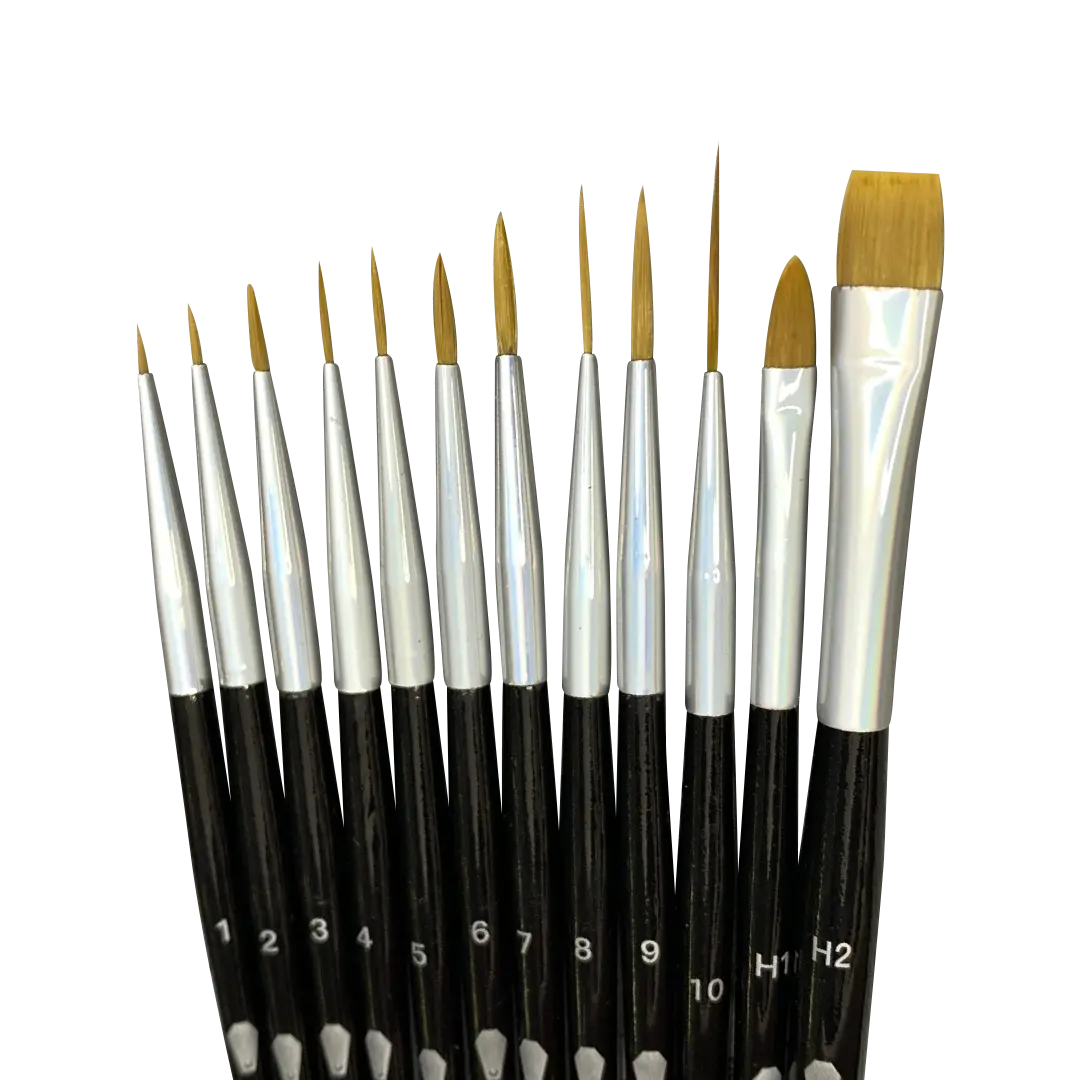 B-Grade Iridescent Eyeliner Brush | Graphic Liner and Detail Work Brush | Face and Body Art Brush | Thin Liner Brush for Liquid Eyeliner | Vegan Synthetic Bristles | Makeup Artist Tool