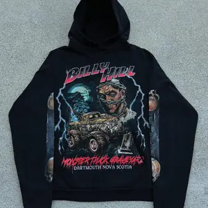 Retro Vintage 2021 Billy Hill “Lightning Monster Truck Graveyard” Hoodie, Monster Truck Shirt, Monster Jam Fans