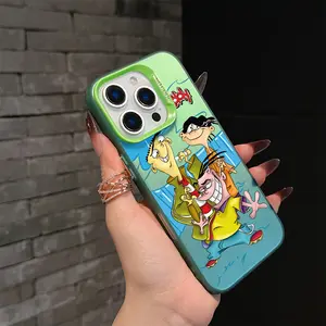 Cartoon E-Ed Edd N Eddy Phone Case for iPhone 17 16e 16 15 14 13 12 11 Mini Pro Max Air X XR Xsmax 8 7 Plus, Anti-Drop Matte Back Cover Casing