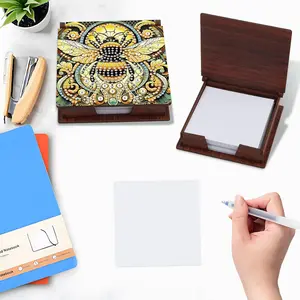 DIY Diamond Arts Colorful Painting Kit, Sticky Note Box with 160 Sticky Notes, DIY Decorative Art Craft for Home Office Supplies