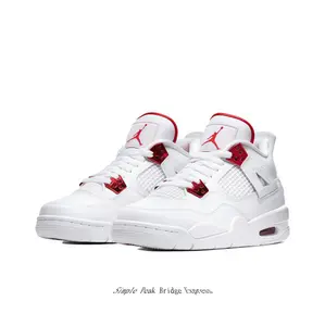 White Leather Performance Sneakers with Red Mesh Accents | Breathable Mid-Top Shoes for Basketball, Gym & Casual Wear