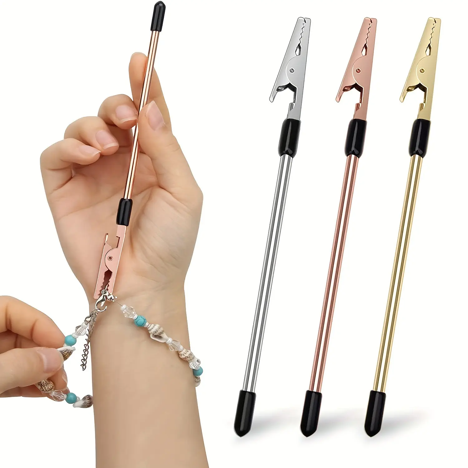 3PCS Bracelet Helper Tool for Self-Wearing Fastening Assistant Easy to Use Versatile for Various Bracelets