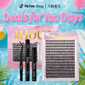 Mious  DIY Lash Clusters Kit|Soft,Fluffy,Waterproof,Long-lasting Lashes with Glue Remover & Tweezer |Beginner-Friendly DIY Lashes For a Flawless |Trendy & Must-Have Clusters