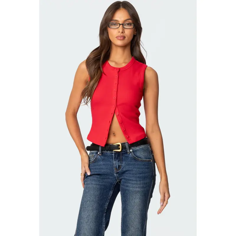 Basel Button Up Tank Top