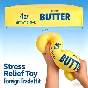 Super Giant Butter Stick Squishy Toy, Oversized Slow Rising Soft Squeeze Fidget, Anxiety Relief Calming Sensory Hobby Plaything, Portable Decompression Leisure Toy for Teens Adults Daily Relax