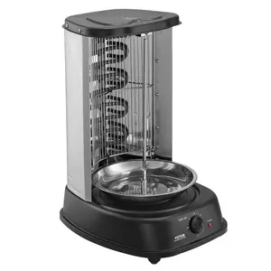 VEVOR Stainless Steel Shawarma Grill Machine Vertical Gyro Rotisserie Doner
